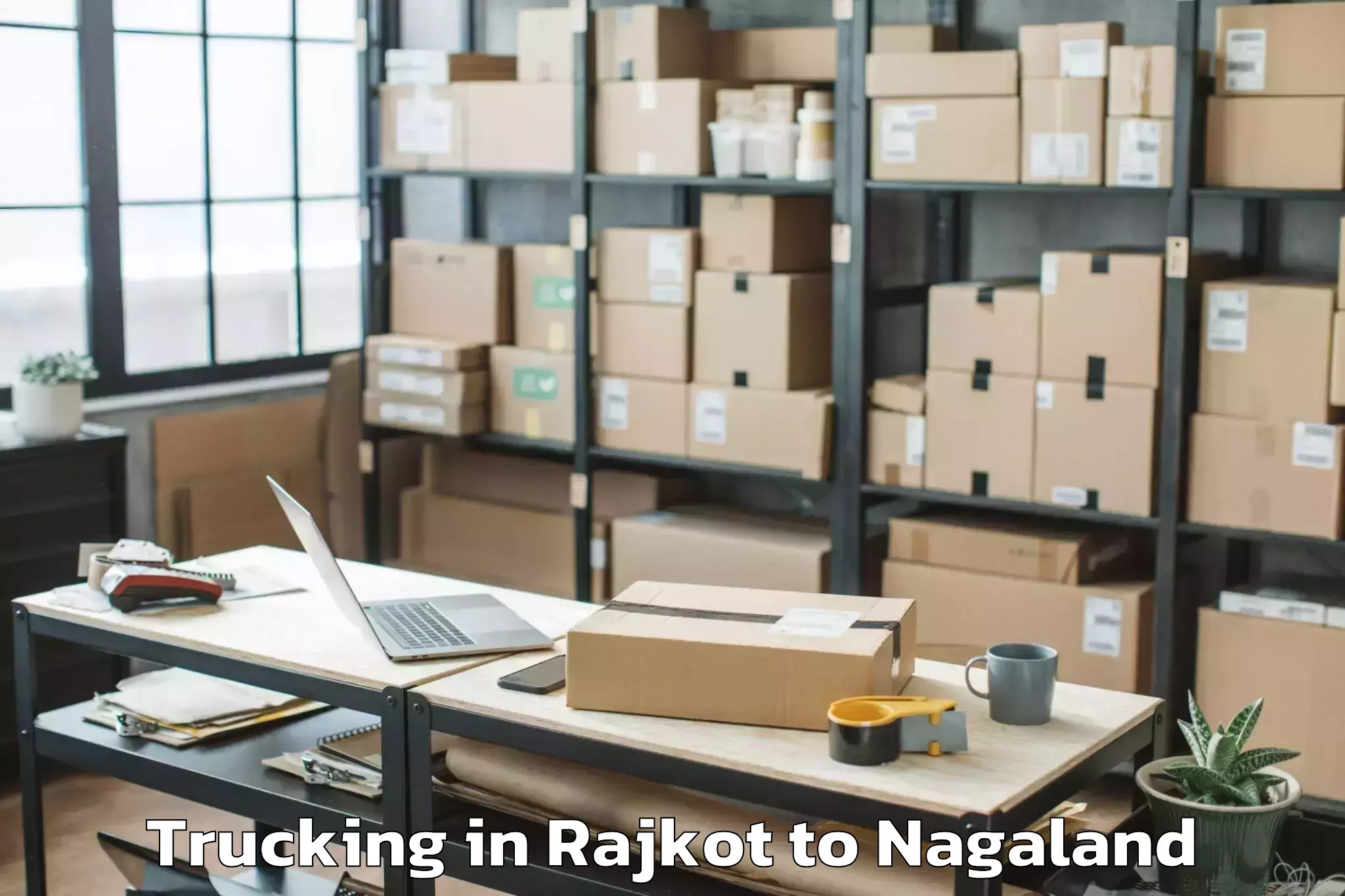 Easy Rajkot to Aitepyong Trucking Booking